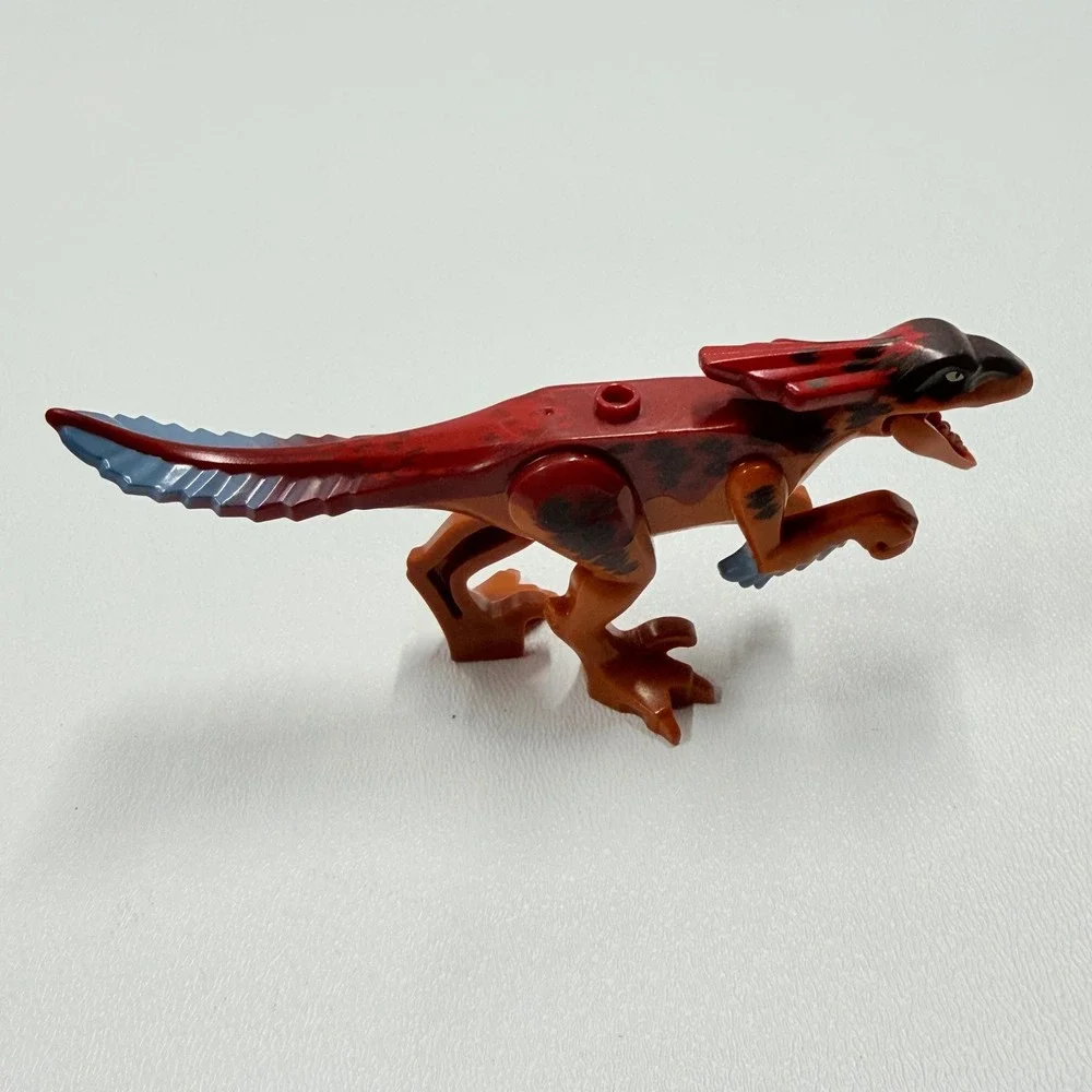 LEGO Jurassic World Atrociraptor Red Orange Dinosaur Figure 76945 76948